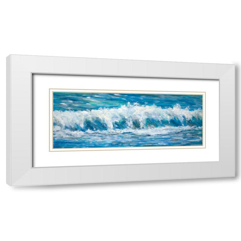 Big Ocean Waves White Modern Wood Framed Art Print with Double Matting by DeRice, Julie