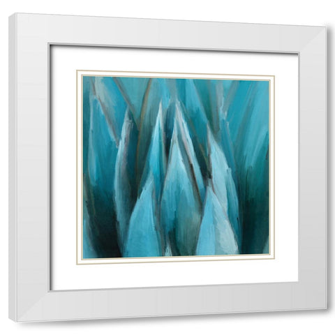 Aloe Moon White Modern Wood Framed Art Print with Double Matting by Meneely, Dan