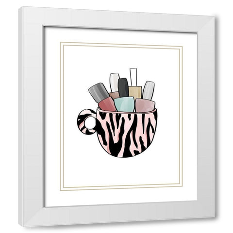 Animal Print Mug II White Modern Wood Framed Art Print with Double Matting by Quach, Anna