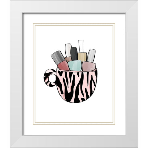 Animal Print Mug II White Modern Wood Framed Art Print with Double Matting by Quach, Anna