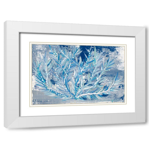 Azul Dotted Coral Horizontal White Modern Wood Framed Art Print with Double Matting by Ritter, Gina
