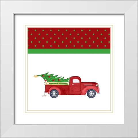 Country Christmas I White Modern Wood Framed Art Print with Double Matting by Metz, Andi