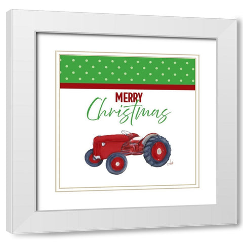 Country Christmas III White Modern Wood Framed Art Print with Double Matting by Metz, Andi