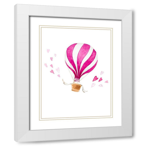 Love Is In The Air White Modern Wood Framed Art Print with Double Matting by Loreth, Lanie