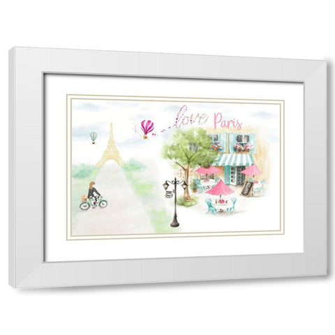 Love Parisian Life White Modern Wood Framed Art Print with Double Matting by Loreth, Lanie