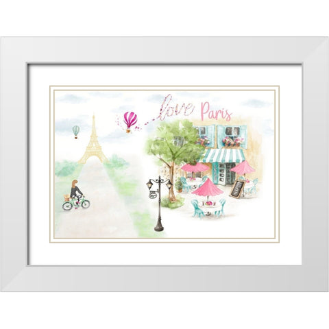Love Parisian Life White Modern Wood Framed Art Print with Double Matting by Loreth, Lanie