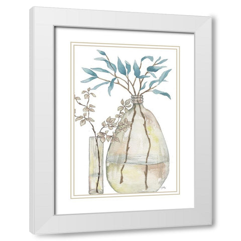 Serenity Accents I White Modern Wood Framed Art Print with Double Matting by Medley, Elizabeth