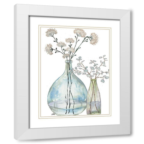 Serenity Accents IV White Modern Wood Framed Art Print with Double Matting by Medley, Elizabeth