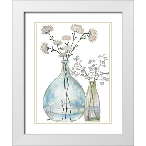 Serenity Accents IV White Modern Wood Framed Art Print with Double Matting by Medley, Elizabeth