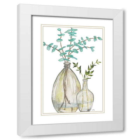 Serenity Accents II White Modern Wood Framed Art Print with Double Matting by Medley, Elizabeth