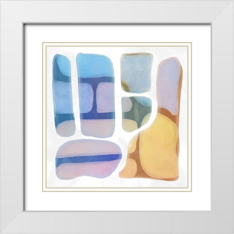 Color Litho I White Modern Wood Framed Art Print with Double Matting by Meneely, Dan