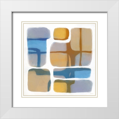 Color Litho II White Modern Wood Framed Art Print with Double Matting by Meneely, Dan