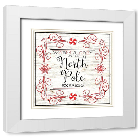 North Peppermint Pole I White Modern Wood Framed Art Print with Double Matting by Metz, Andi