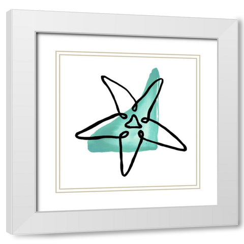 Coastal Contours II White Modern Wood Framed Art Print with Double Matting by Medley, Elizabeth