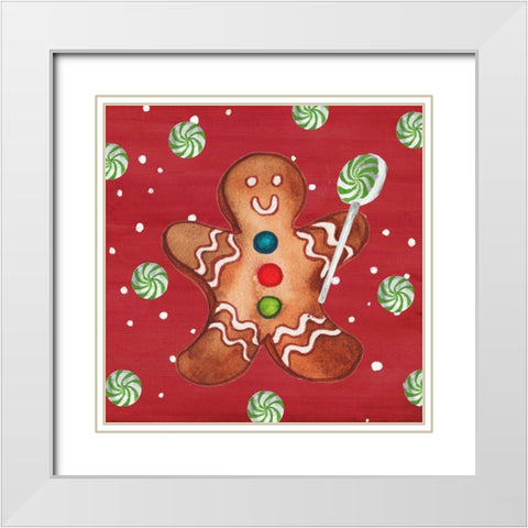 Gingerbread And Hot Cocoa I White Modern Wood Framed Art Print with Double Matting by Medley, Elizabeth