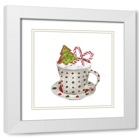 Gingerbread and a Mug Full of Cocoa II White Modern Wood Framed Art Print with Double Matting by Medley, Elizabeth