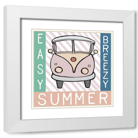 Easy Breezy Summer White Modern Wood Framed Art Print with Double Matting by Medley, Elizabeth