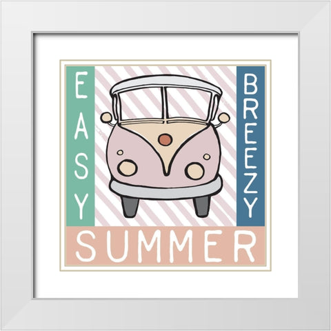 Easy Breezy Summer White Modern Wood Framed Art Print with Double Matting by Medley, Elizabeth