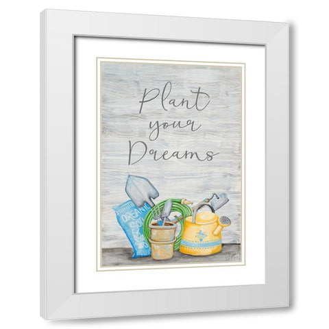Garden Tools White Modern Wood Framed Art Print with Double Matting by Ritter, Gina