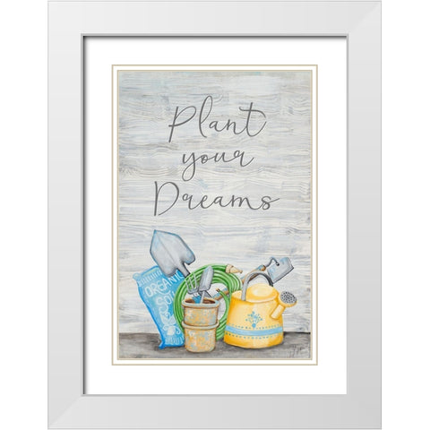 Garden Tools White Modern Wood Framed Art Print with Double Matting by Ritter, Gina