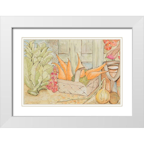 Garden Vegetables White Modern Wood Framed Art Print with Double Matting by Ritter, Gina
