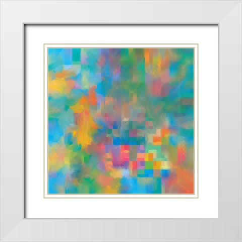 Spectrum Reveal II White Modern Wood Framed Art Print with Double Matting by Meneely, Dan