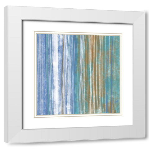 Donegal Abstract I White Modern Wood Framed Art Print with Double Matting by Meneely, Dan