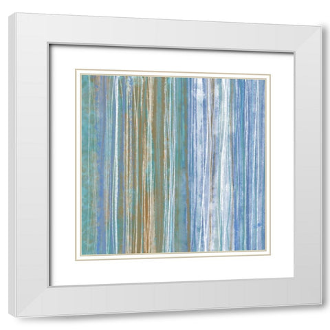 Donegal Abstract II White Modern Wood Framed Art Print with Double Matting by Meneely, Dan