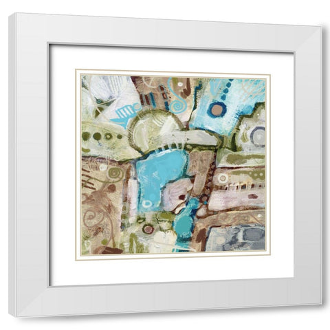 City Life I White Modern Wood Framed Art Print with Double Matting by Meneely, Dan