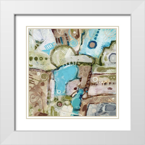 City Life I White Modern Wood Framed Art Print with Double Matting by Meneely, Dan