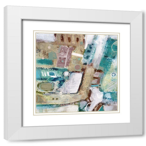 City Life II White Modern Wood Framed Art Print with Double Matting by Meneely, Dan
