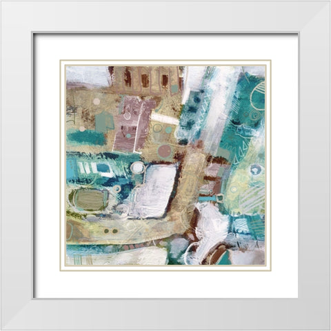 City Life II White Modern Wood Framed Art Print with Double Matting by Meneely, Dan