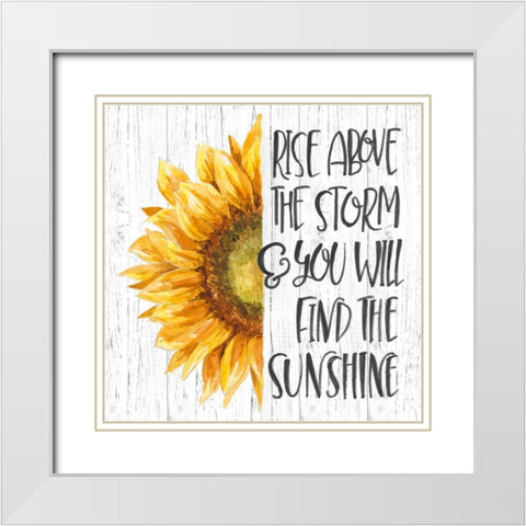 Rise Above The Storm White Modern Wood Framed Art Print with Double Matting by Pinto, Patricia