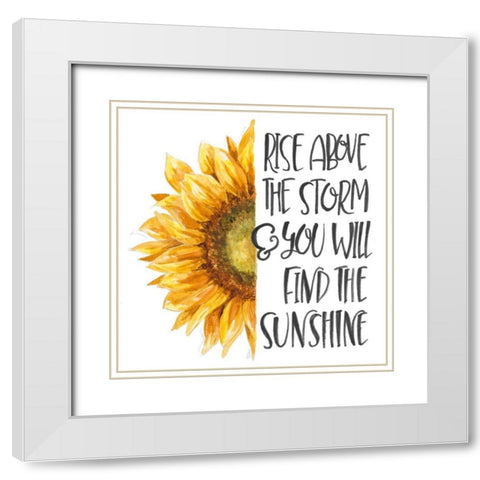 Harvest Sunflower Inspiration White Modern Wood Framed Art Print with Double Matting by Pinto, Patricia