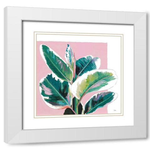 New Tropics I White Modern Wood Framed Art Print with Double Matting by Pinto, Patricia