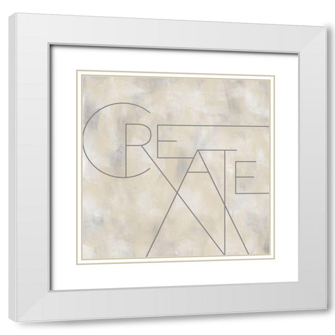 Create White Modern Wood Framed Art Print with Double Matting by Meneely, Dan