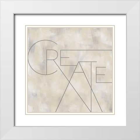 Create White Modern Wood Framed Art Print with Double Matting by Meneely, Dan
