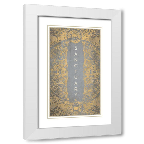 Sanctuary White Modern Wood Framed Art Print with Double Matting by Meneely, Dan