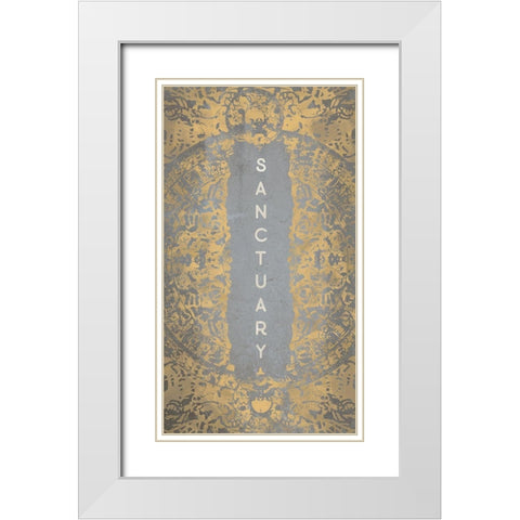 Sanctuary White Modern Wood Framed Art Print with Double Matting by Meneely, Dan