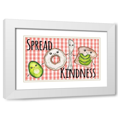 Spread Kindness White Modern Wood Framed Art Print with Double Matting by Medley, Elizabeth