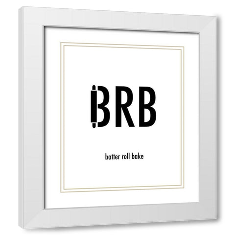 BRB White Modern Wood Framed Art Print with Double Matting by Quach, Anna