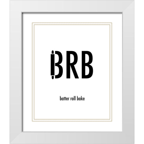 BRB White Modern Wood Framed Art Print with Double Matting by Quach, Anna