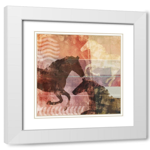 Equine Fantasy II White Modern Wood Framed Art Print with Double Matting by Meneely, Dan