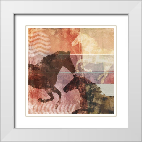 Equine Fantasy II White Modern Wood Framed Art Print with Double Matting by Meneely, Dan