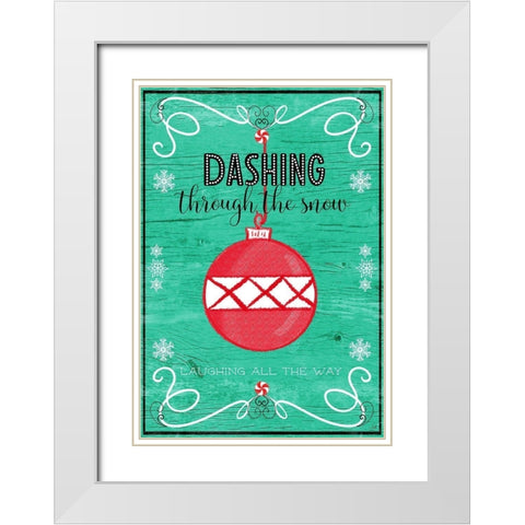 Dashing Through The Snow White Modern Wood Framed Art Print with Double Matting by Metz, Andi