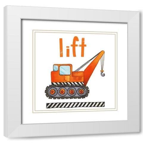 Lift White Modern Wood Framed Art Print with Double Matting by Medley, Elizabeth