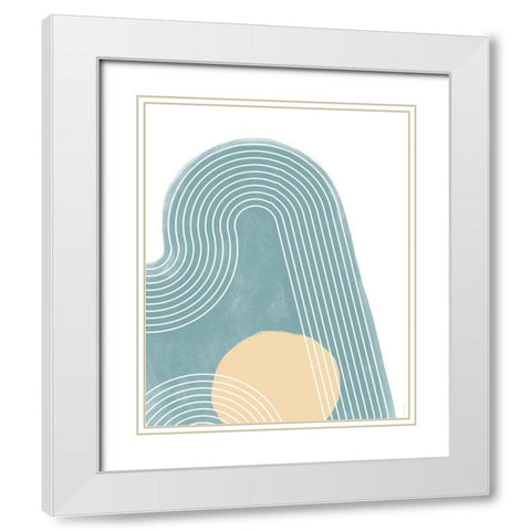 Mod I White Modern Wood Framed Art Print with Double Matting by Meneely, Dan