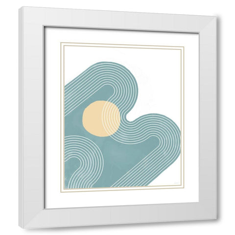 Mod II White Modern Wood Framed Art Print with Double Matting by Meneely, Dan