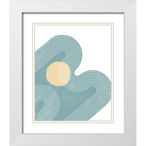 Mod II White Modern Wood Framed Art Print with Double Matting by Meneely, Dan