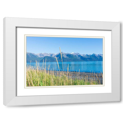 Alaskan Shorelines White Modern Wood Framed Art Print with Double Matting by Wilson, Kali